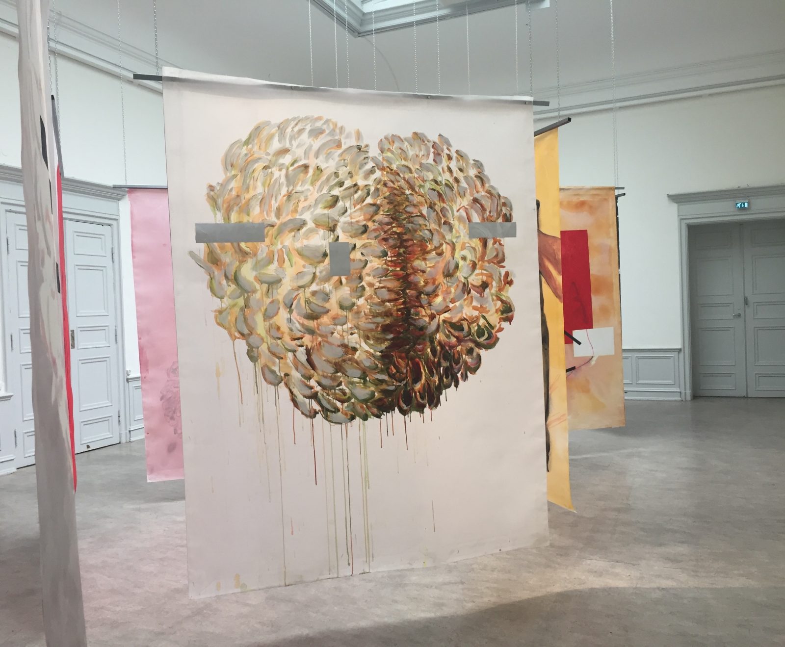 Installation "Un Chant Ecarlate", 2019, Konstakademien, Stockholm. Photo: Vanessa Fristedt
