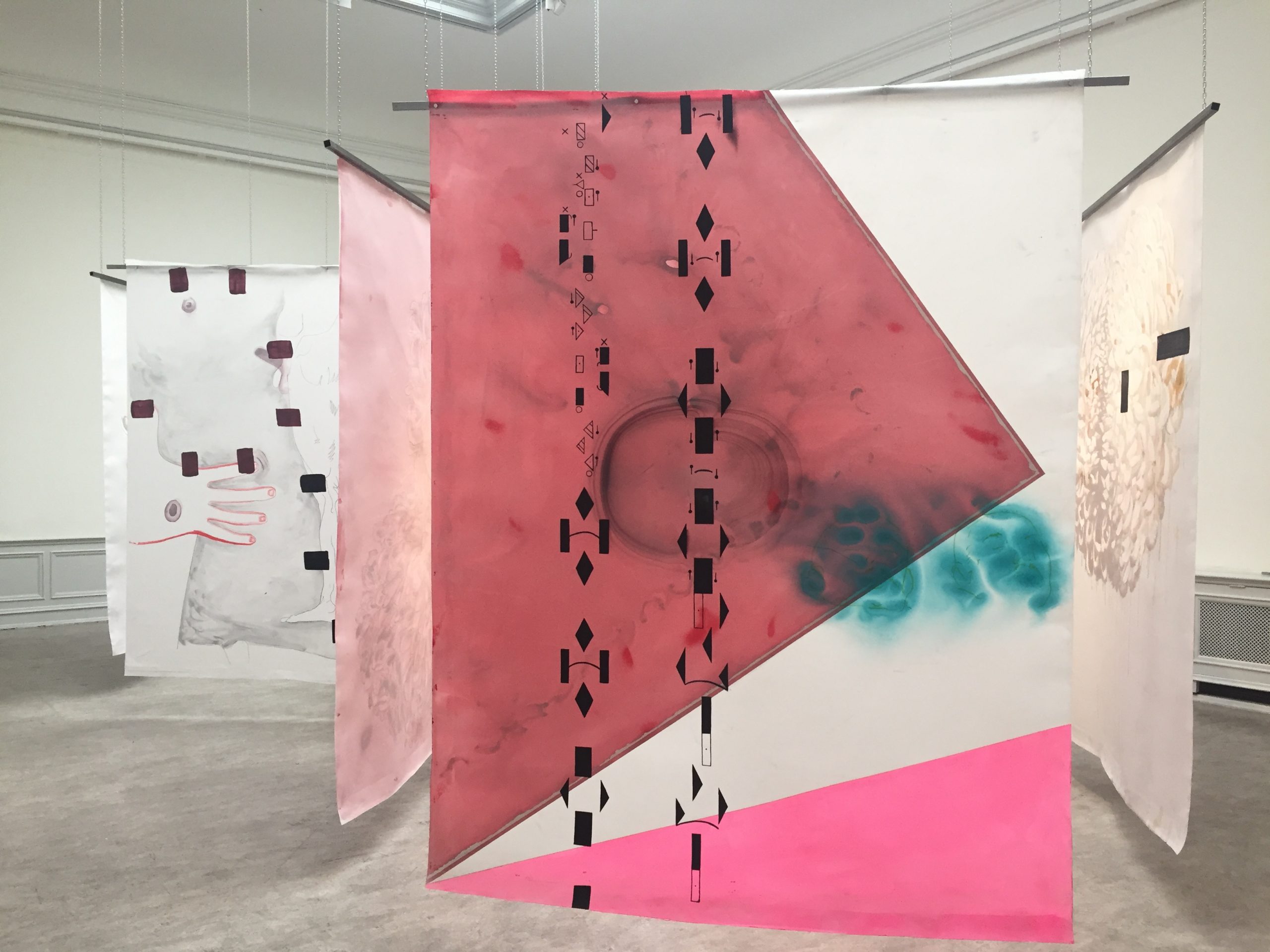 Martin Gustavsson, Installation view:"Un Chant Ecarlate", Galleri Öst, Konstakademien 2019. 