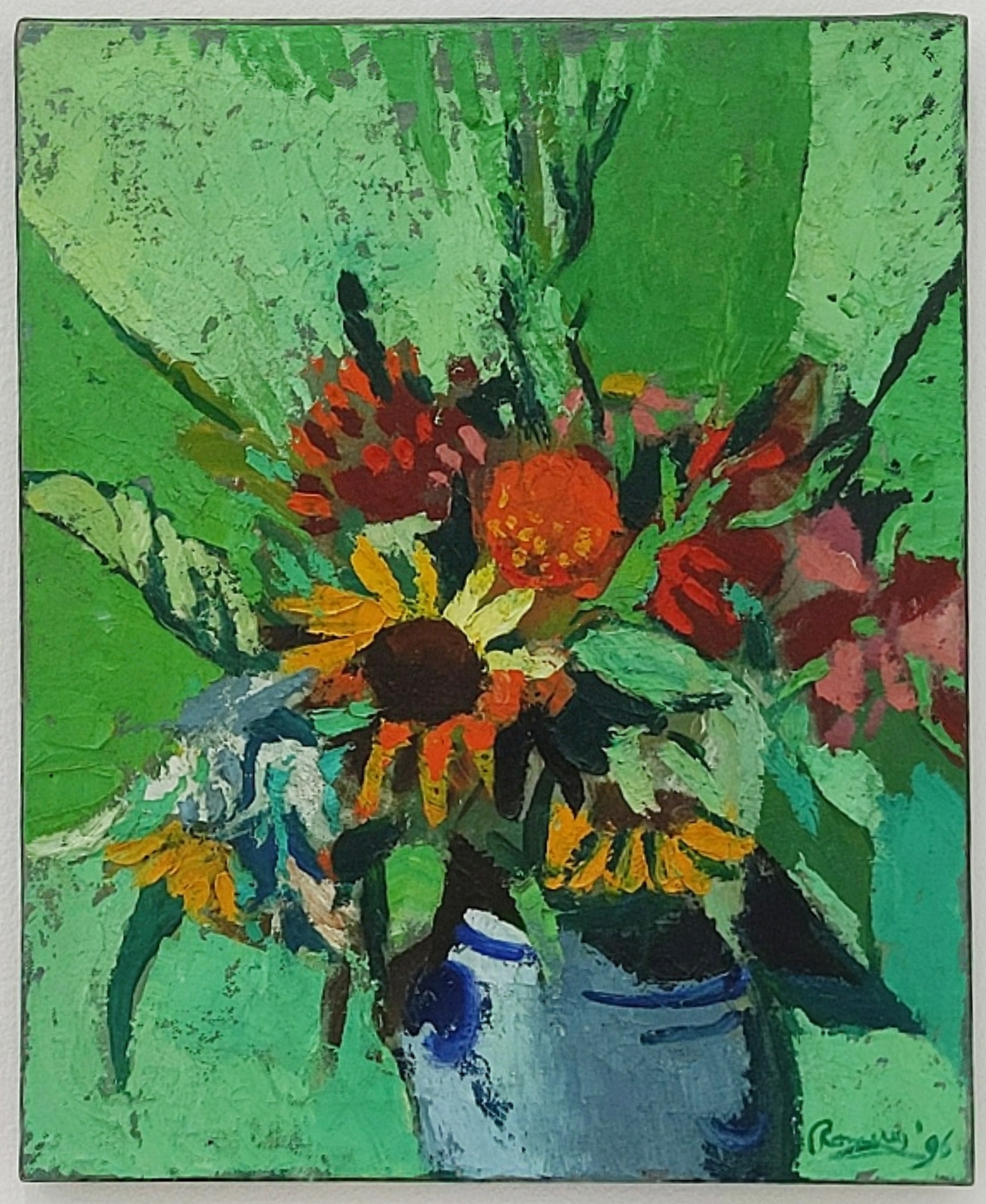 "Bouquet dans le pot de Cologne", 1996, olja på duk, 61 x 50 cm     