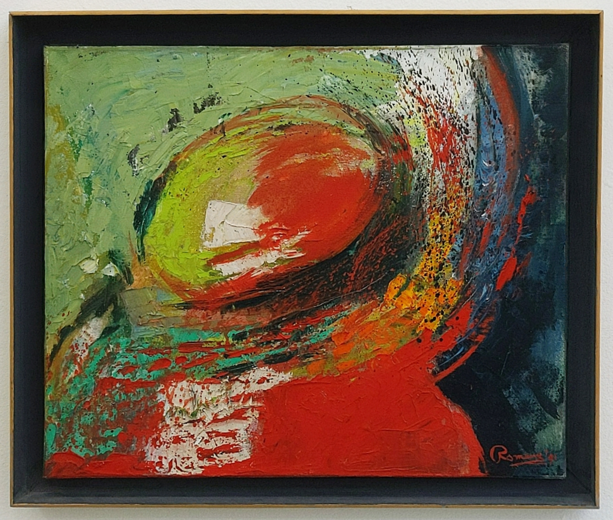 "Explosion", 1991, olja på duk   52 x 61 cm	