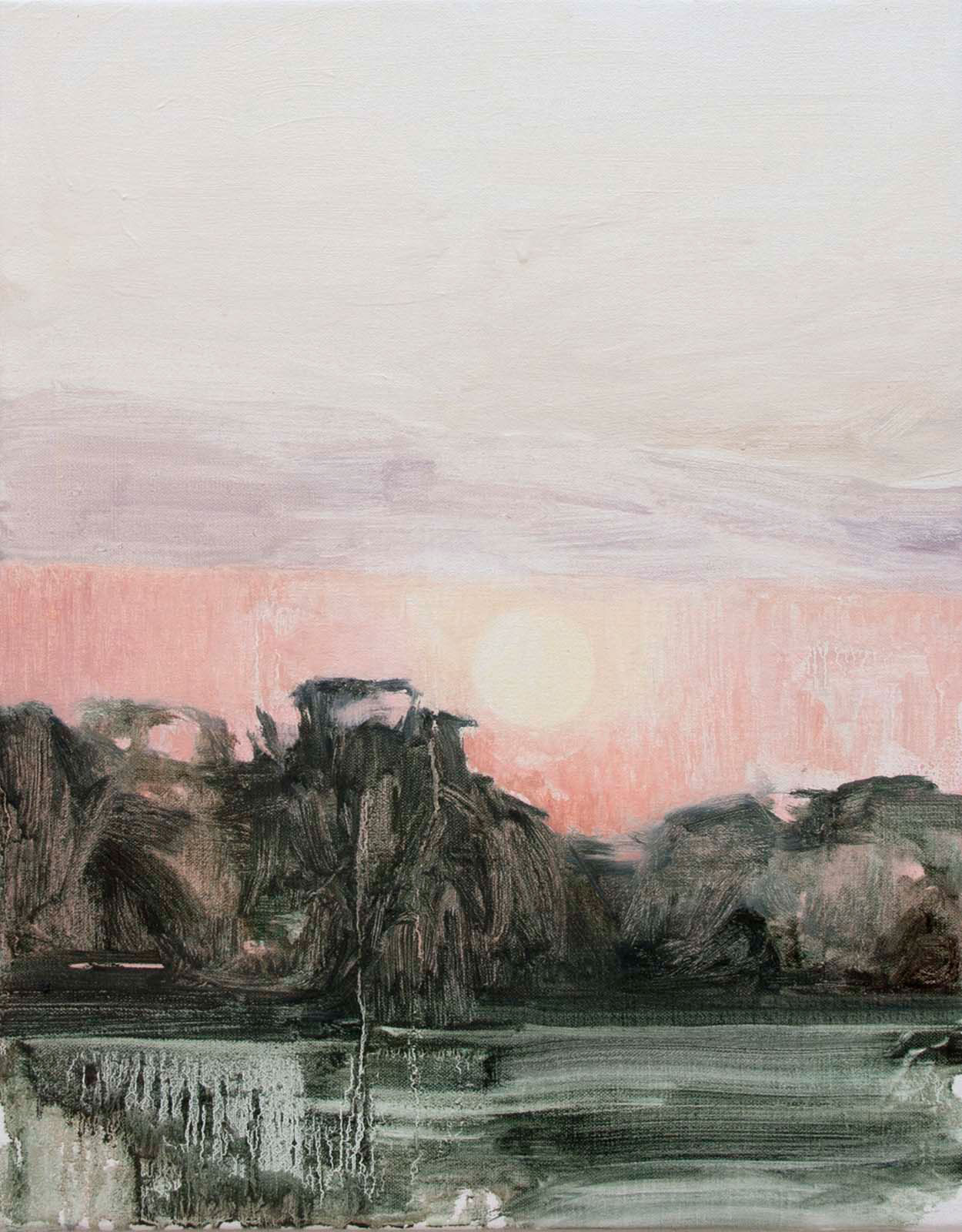 Johanna Fjaestad, "Sunset", 2015, oil on canvas, 45 x 35 cm