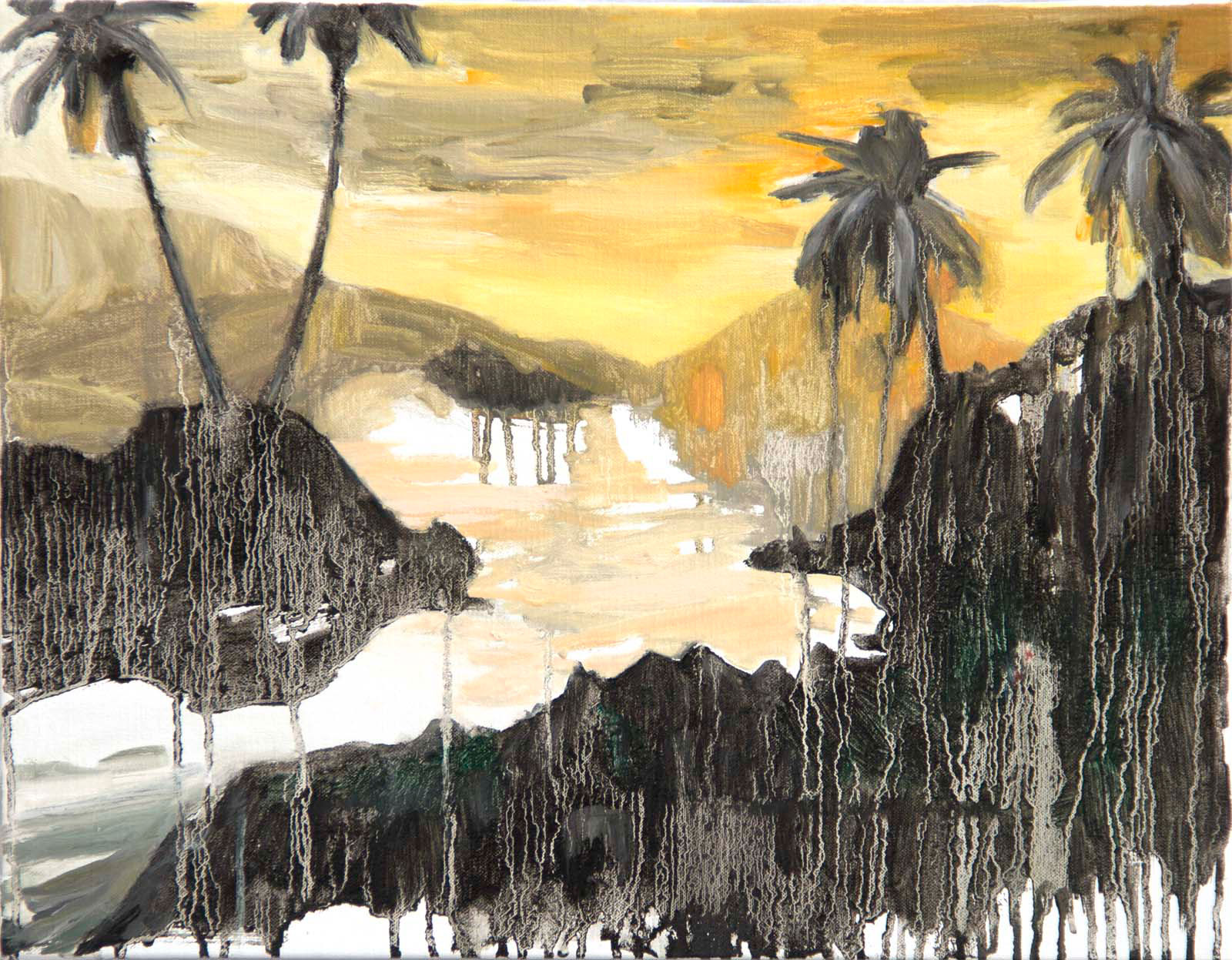 Johanna Fjaestad, "Tropical", 2016, oil on canvas, 36 x 45 cm