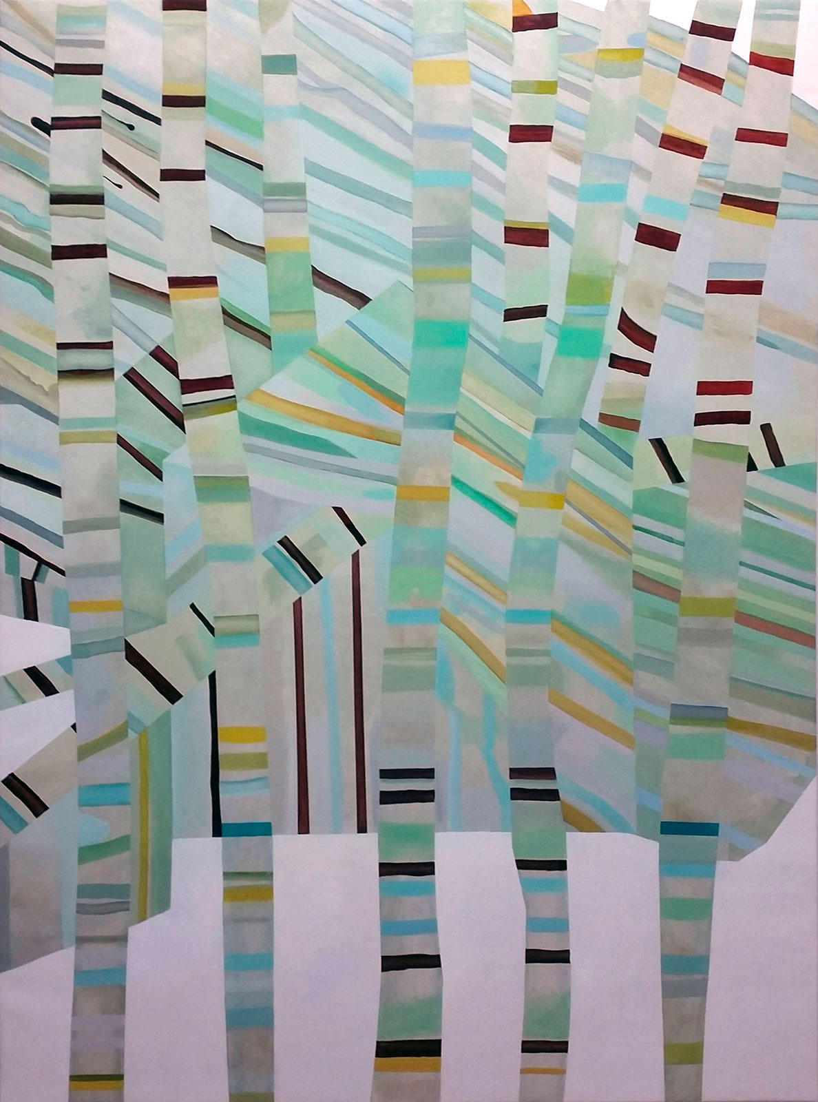 Hillevi Berglund, "Vintervägen" (Winter Road), 2014. Oil on canvas, 190 x 134 cm