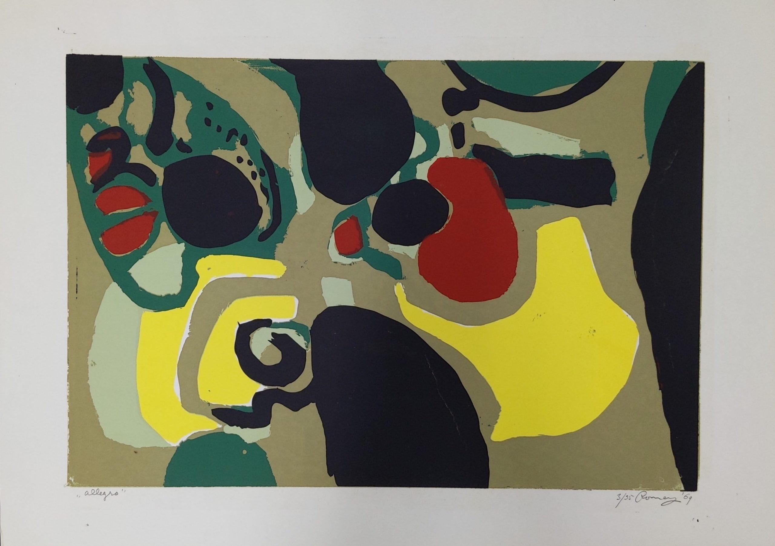 "Soleil nuit",1970, screentryck, 45 x 61 cm. Ed. 24. 3 200 kr (320 €)