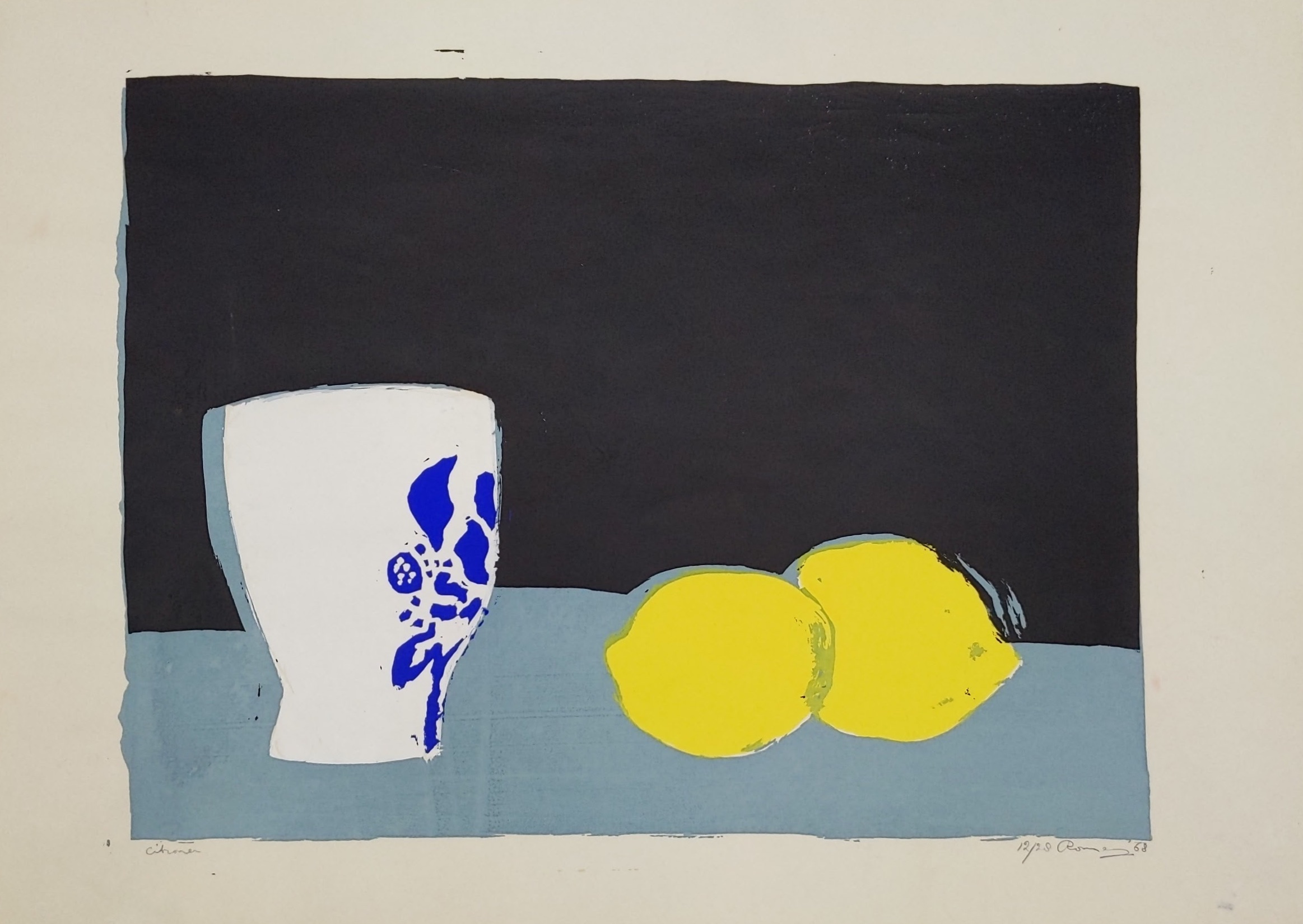"Citroner", 1968, screentryck 45 x 61 cm. Ed.28. 3 200 kr (320 €)