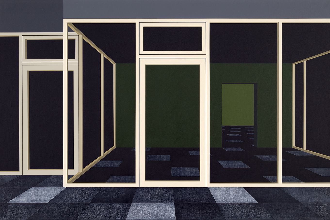 Henrik Samuelsson."Elsewhere", 2022, mixed media on canvas, 100 x 150 cm