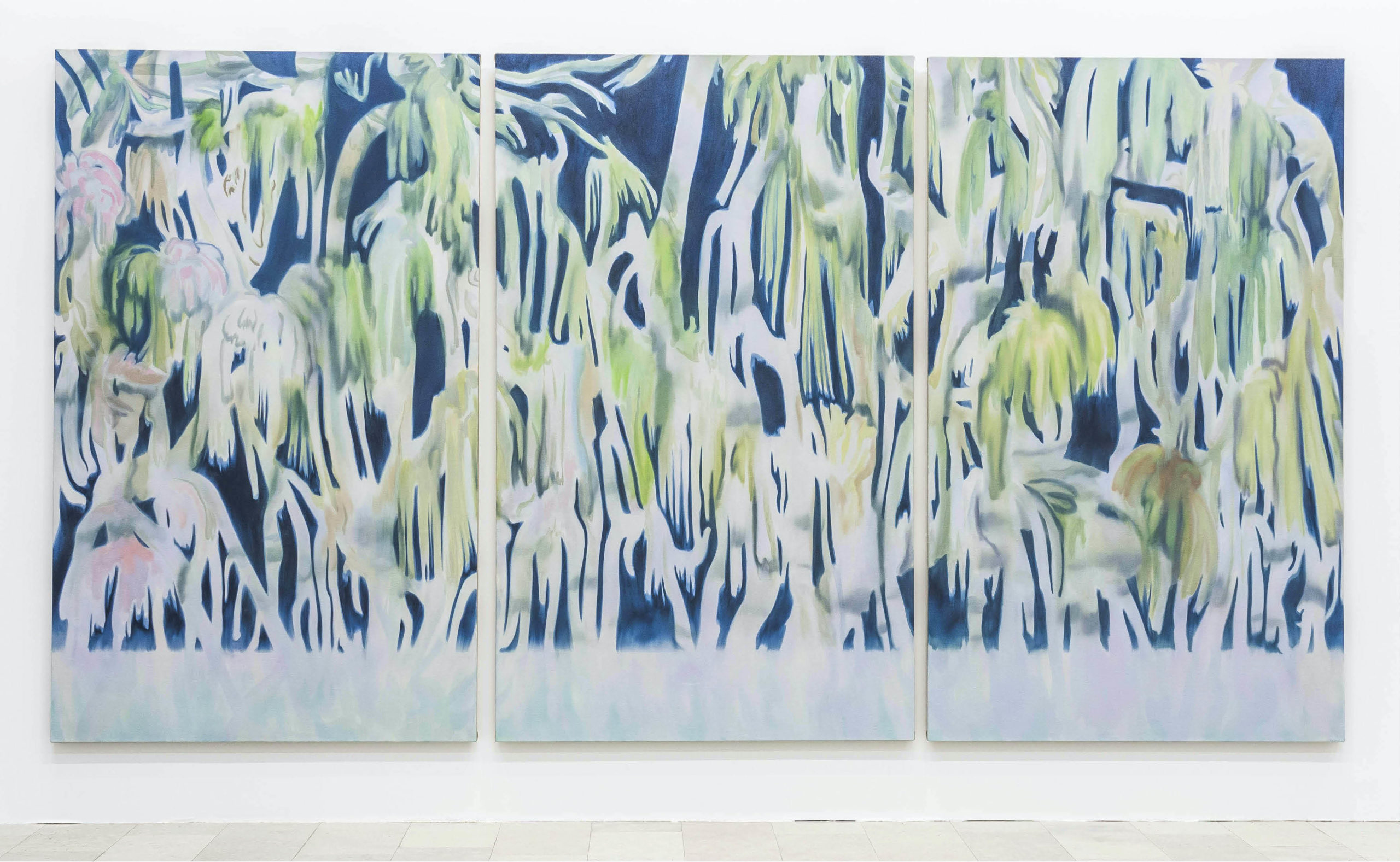 Martin Solymar, "Ghost Tree", oil on canvas, 230 x 420 cm (triptych)