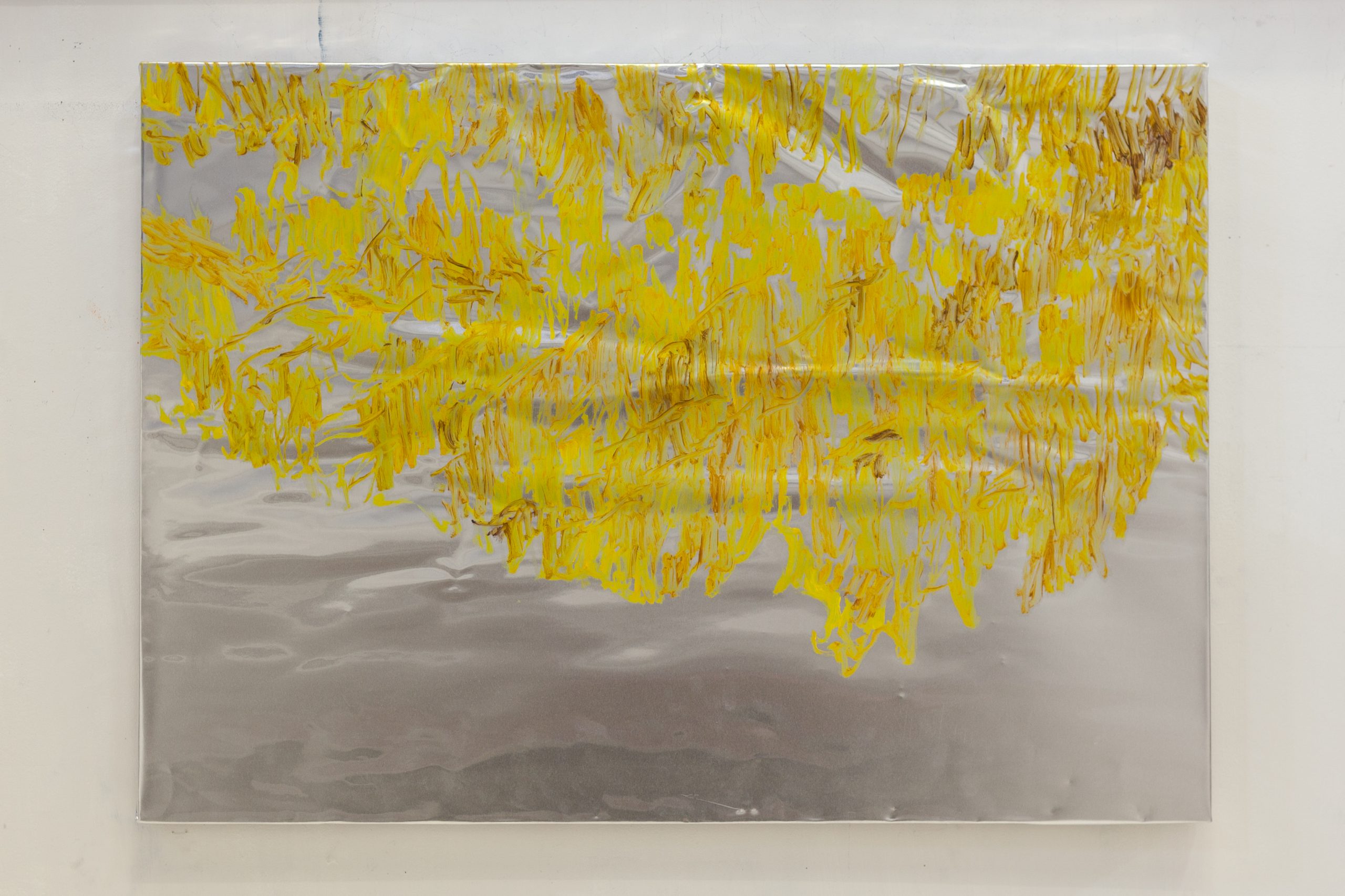 Henrik Eriksson, Utan titel (Goa 02), 2018.  Oil on aluminium, wooden frame, 85x60 cm, 